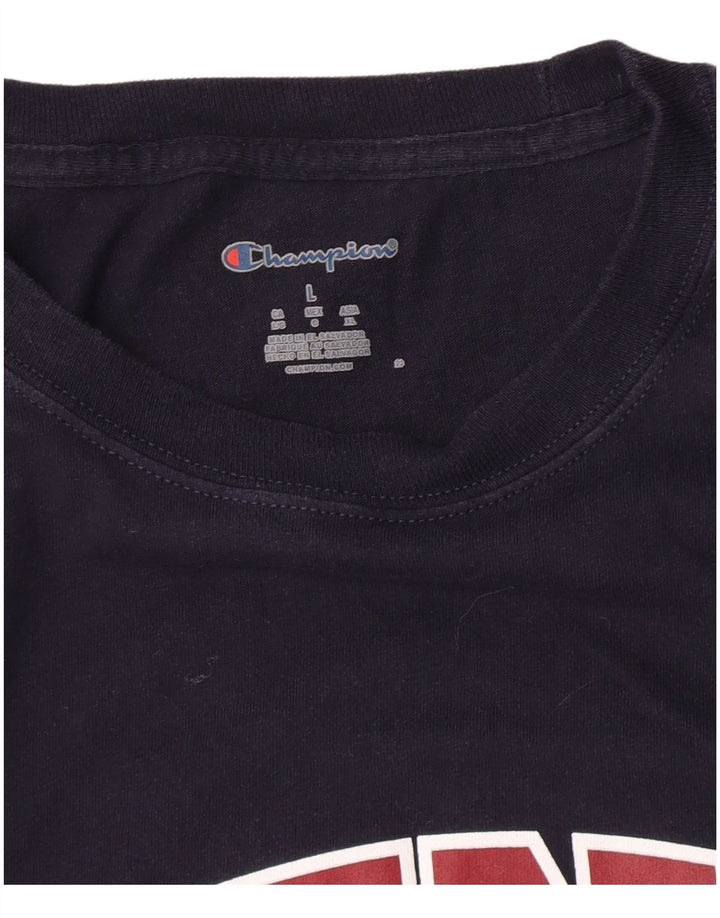 Champion Penn Graphic Top Manga Larga Grande Azul Marino