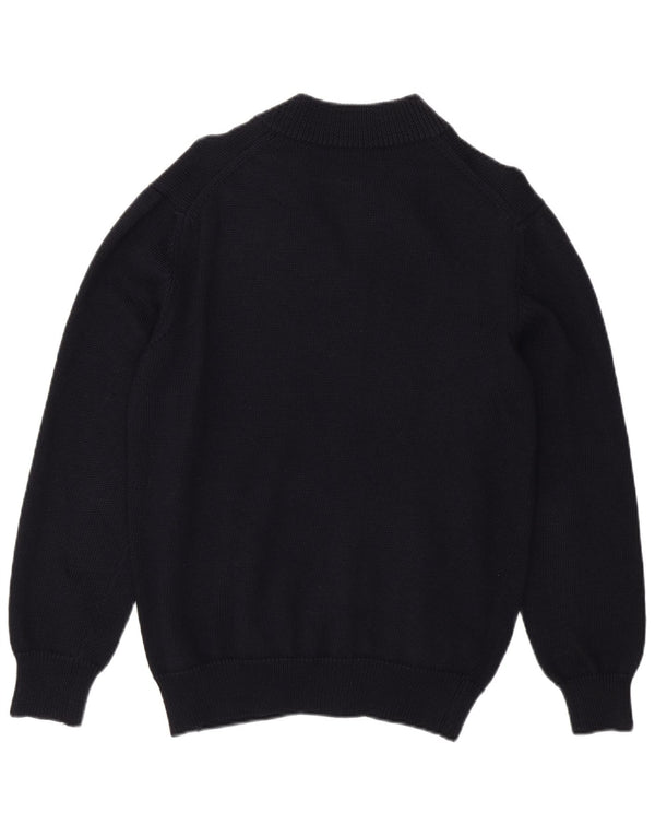 ERMENEGILDO ZEGNA Suéter tipo cárdigan para hombre UK 36 Small Lana virgen azul marino