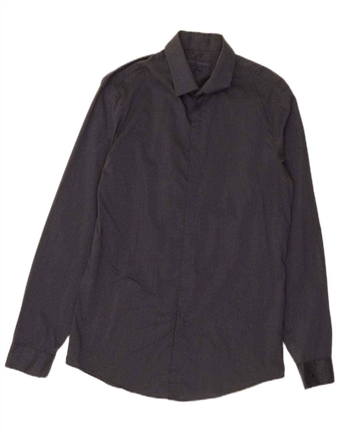 Camisa Trussardi Hombre Talla 41 Mediana Algodón Rayas Negras