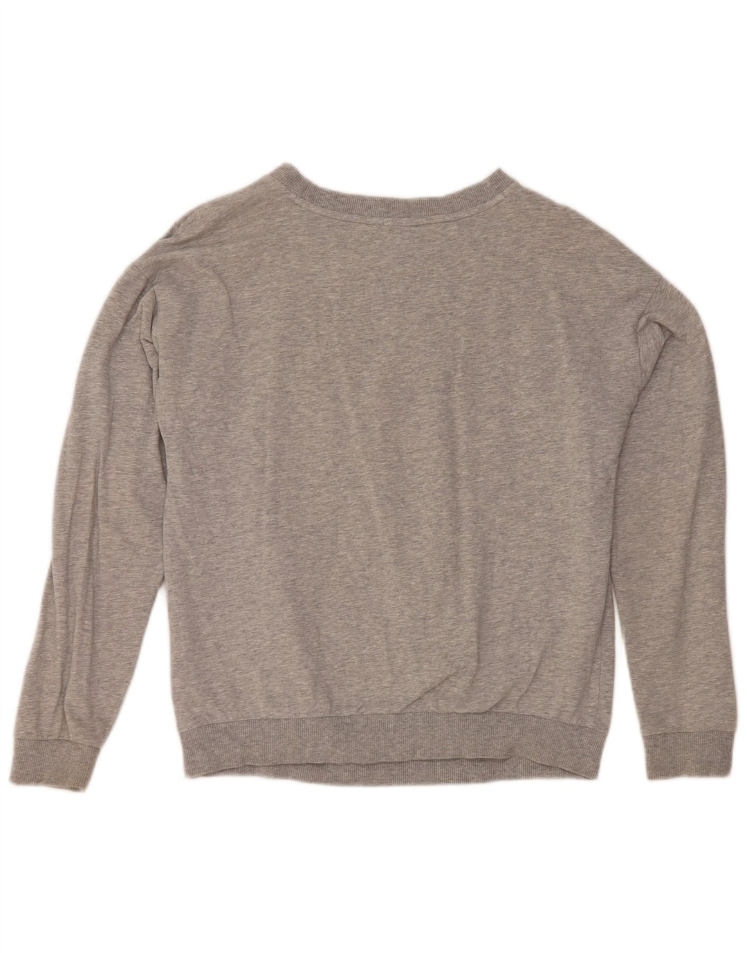 Adidas Mujer Gráfico Sudadera De Gran Tamaño Jersey Reino Unido 8 Pequeño Gris Algodón