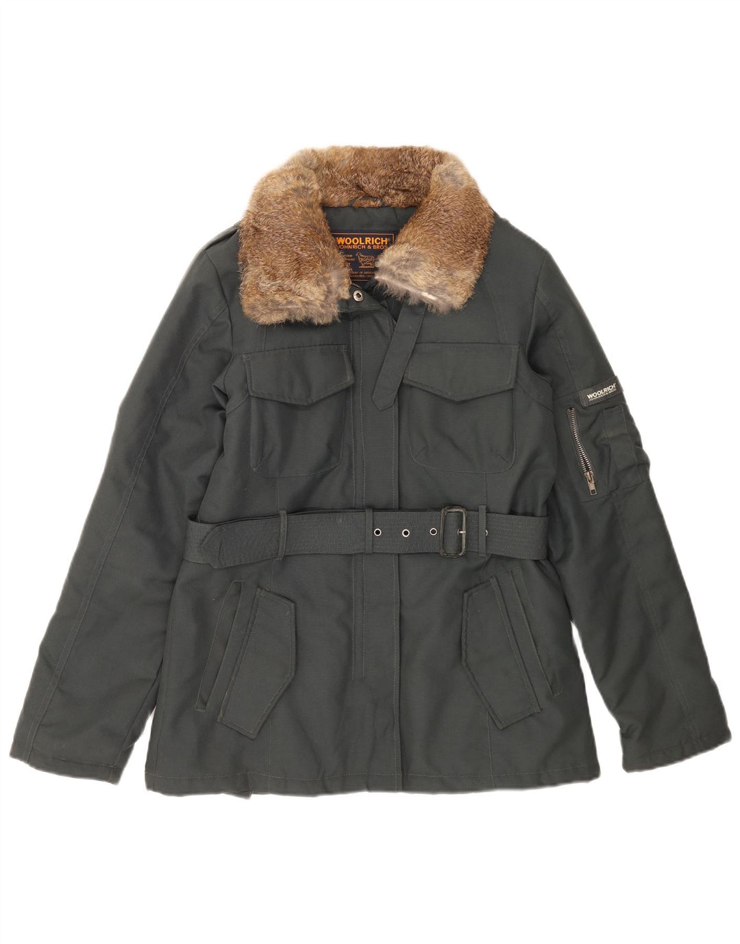 Woolrich Chaqueta utilitaria para mujer UK 44 Nylon gris medio