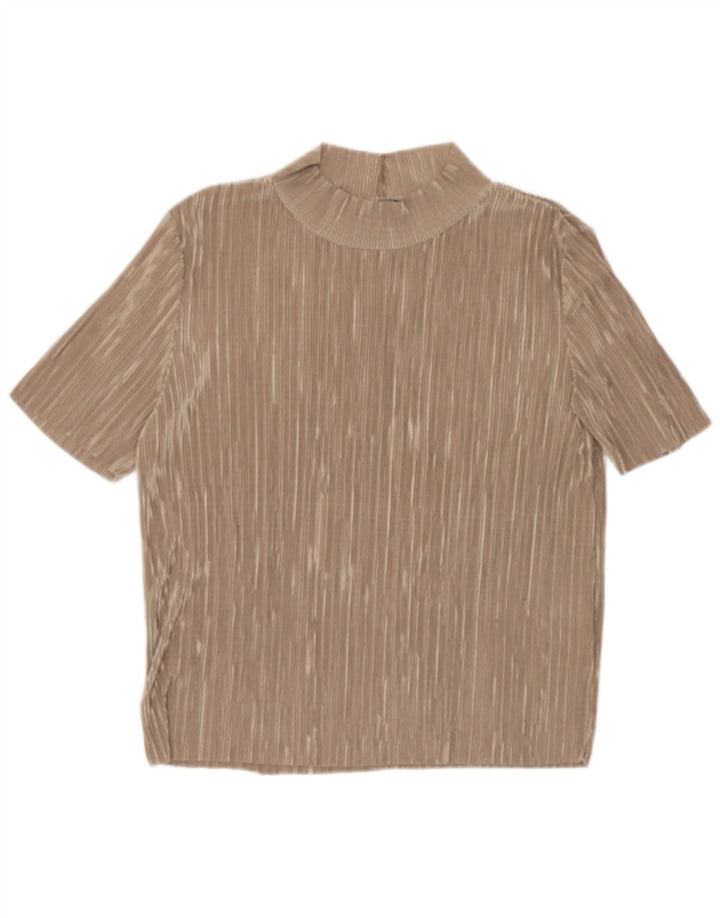 Zara Mujer Blusa Top UK 44 Medio Beige