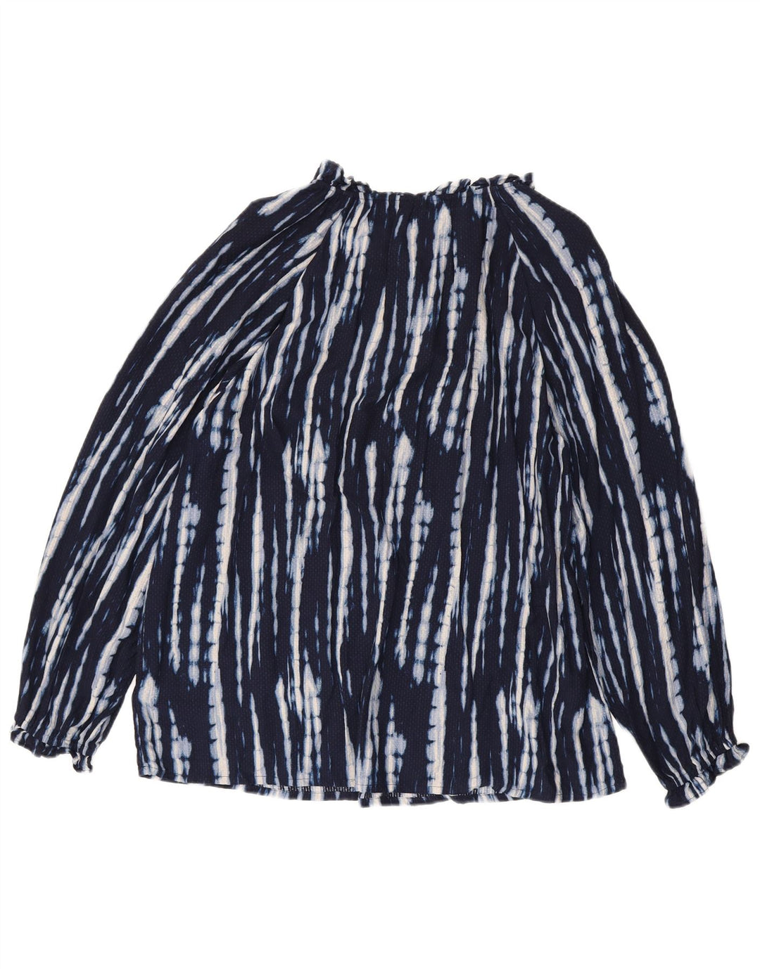 Monsoon Blusa con estampado abstracto para mujer, talla 40, talla grande, viscosa azul marino