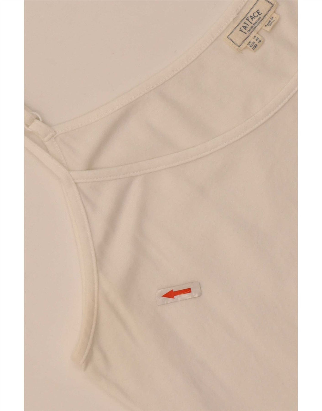 Camiseta de tirantes para mujer Fat Face UK 44 Grande Algodón blanco