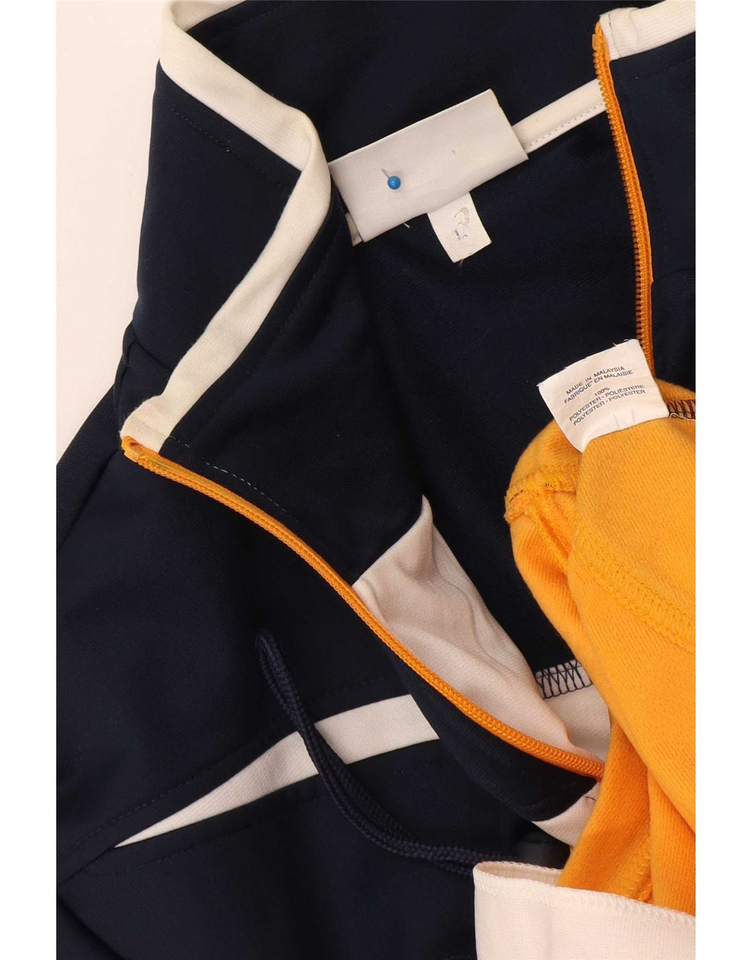 Asics Hombre Chándal Top Chaqueta Grande Azul Marino Colorblock Poliéster