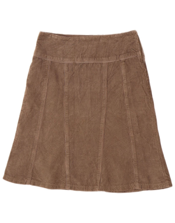 Falda De Pana Benetton Mujer IT 40 Small W29 Algodón Beige