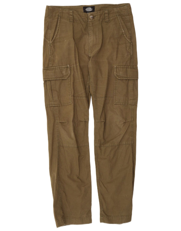 Dickies Pantalones cargo rectos para hombre W32 L32 Algodón a rayas caqui
