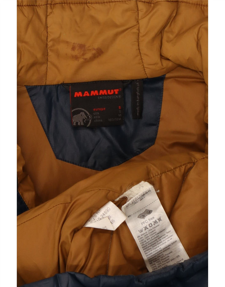 MAMMUT Abrigo acolchado con capucha para mujer UK 40 Medio Azul marino Poliéster