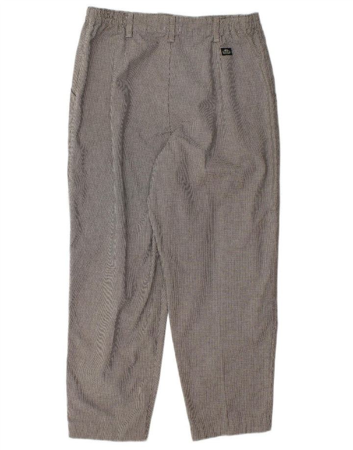 LEE Womens Pegged Cropped Trousers W32 L26 Brown Houndstooth