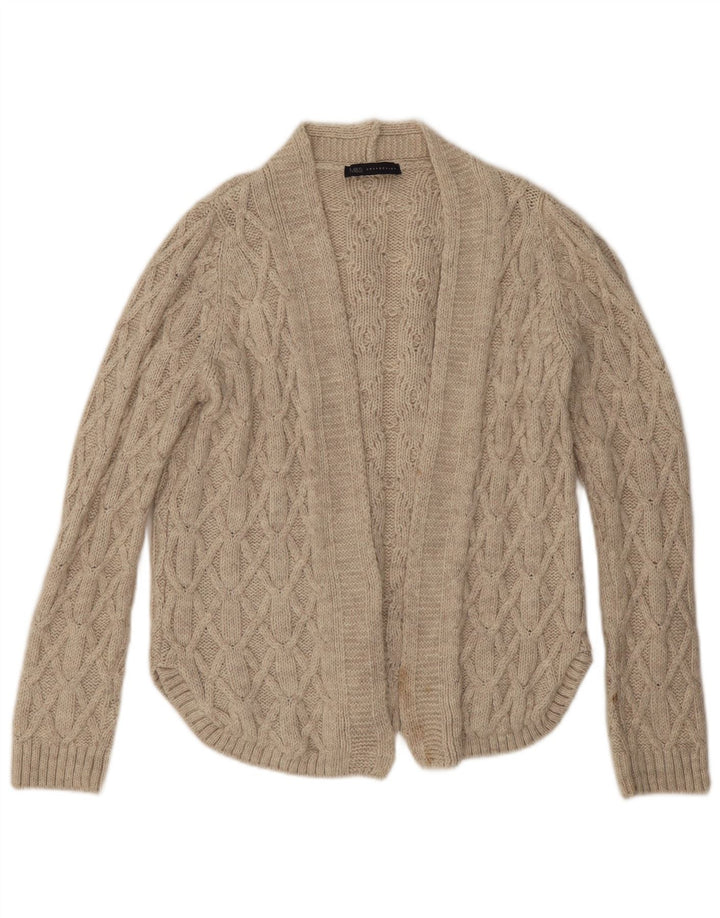 Marks & Spencer Suéter tipo cárdigan abierto de gran tamaño para mujer UK 40 Medium Beige