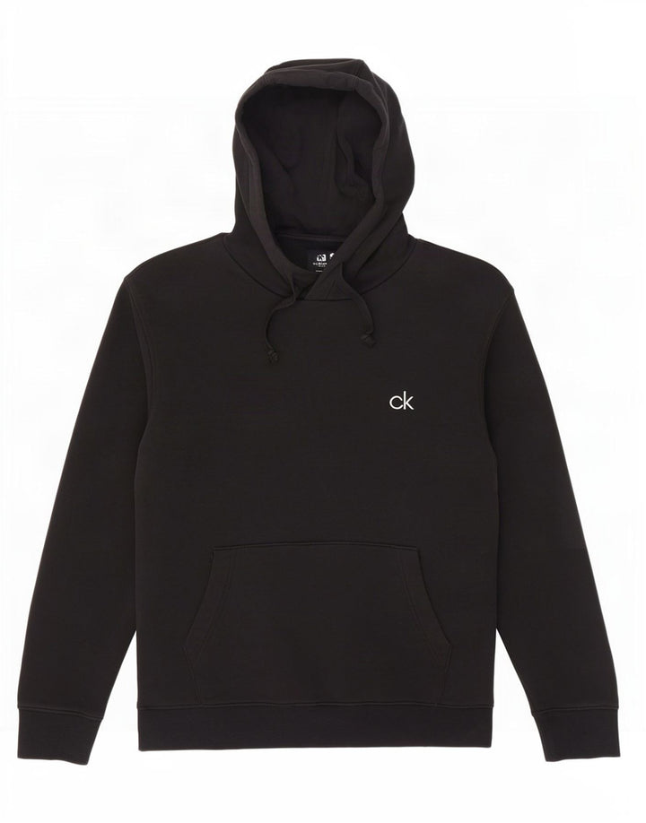 Calvin Klein Golf Sudadera con Capucha para Hombre Jersey Mediano de algodón Negro