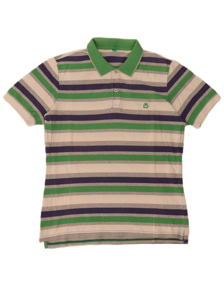 Benetton Polo Hombre Mediano Rayas Multicolor
