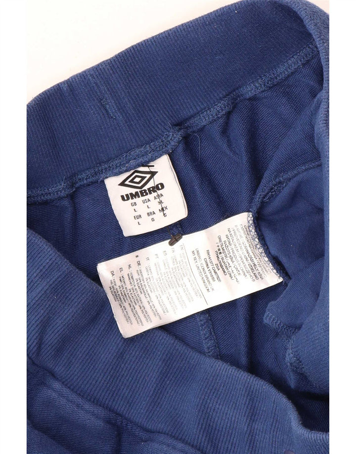 Pantalones cortos deportivos Umbro para hombre de algodón azul grande