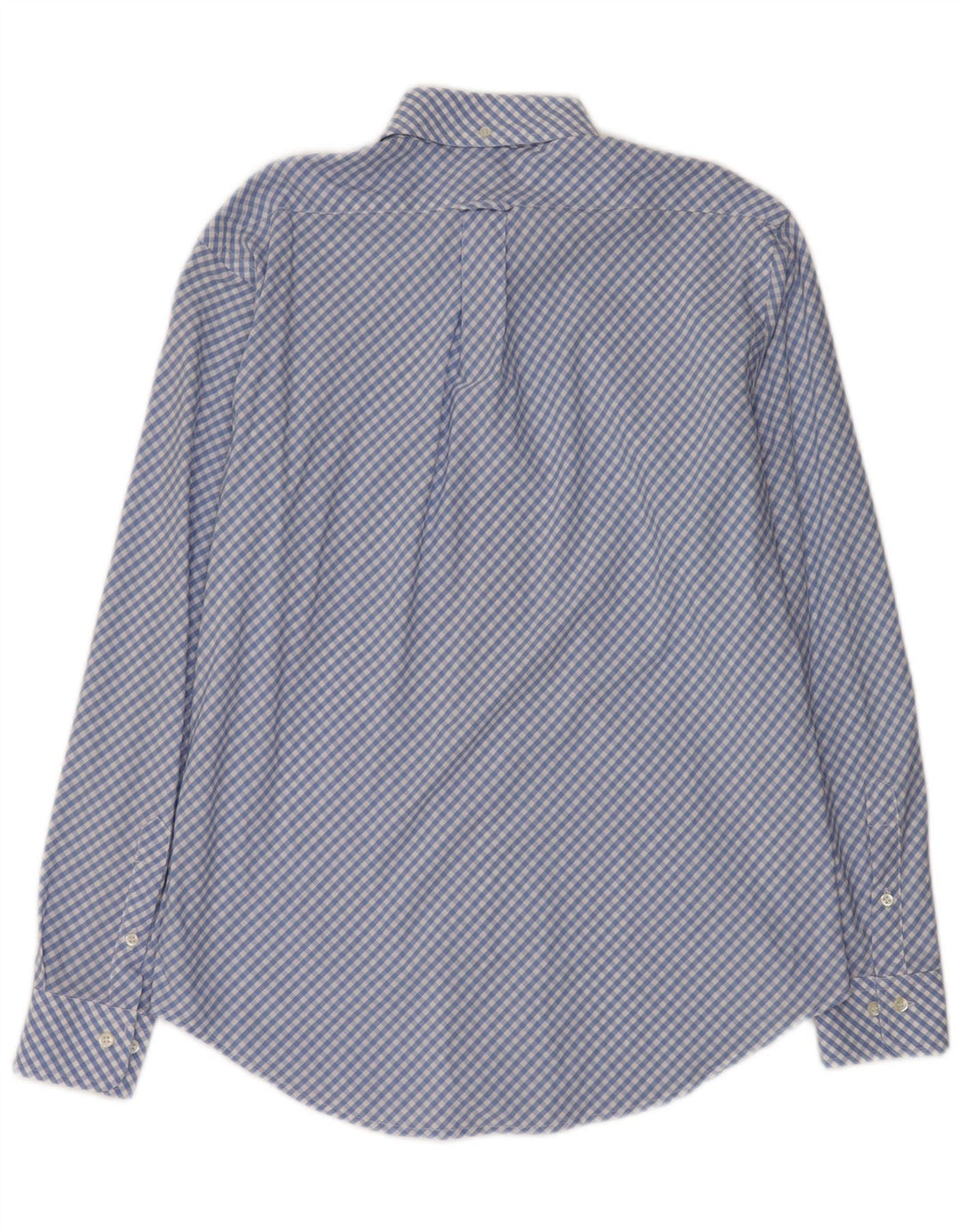 HENRY COTTONS Camisa para hombre Talla 40 Algodón a cuadros azul medio