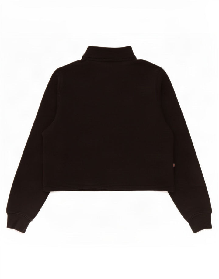 Dickies - Sudadera con cuello y cremallera para mujer, talla 40, talla M, color negro