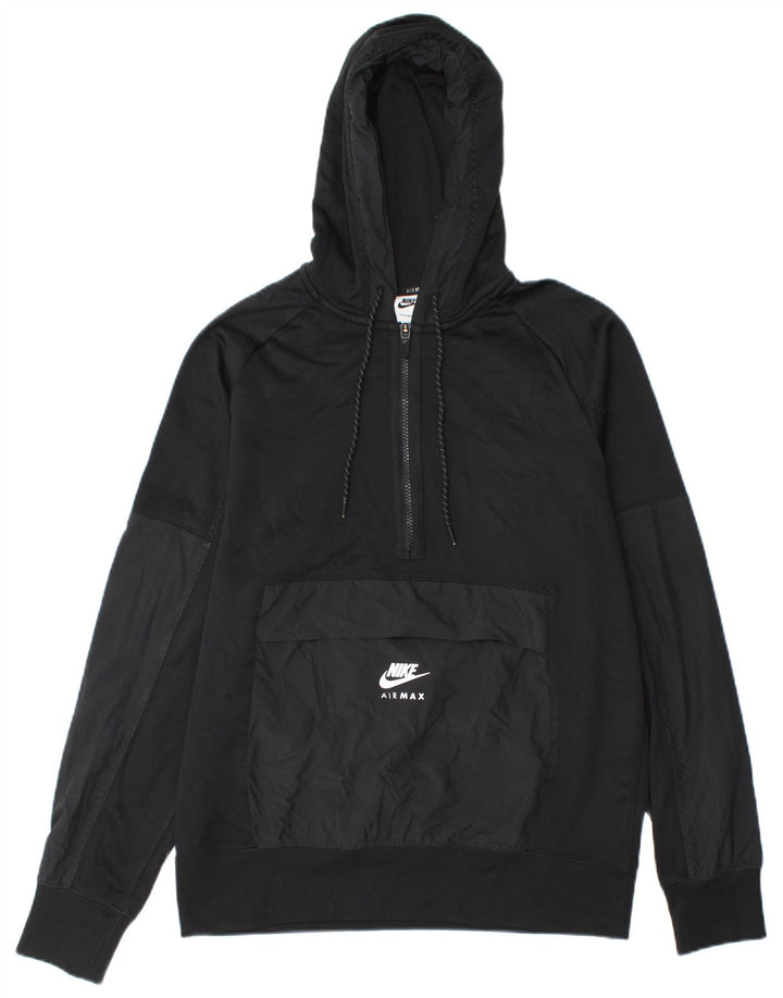 Nike Hombre Therma-Fit Sudadera con capucha Jersey Mediano Negro Poliéster