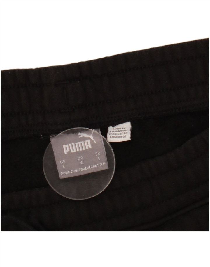PUMA Pantalones cortos deportivos con gráficos para hombre, talla grande, negro