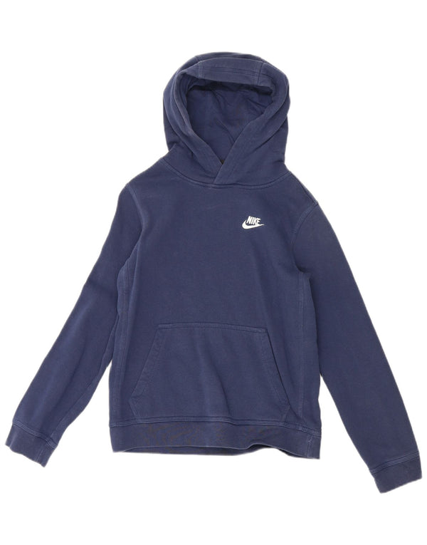 Nike - Sudadera con capucha para niño (12-13 años), talla grande, algodón azul marino