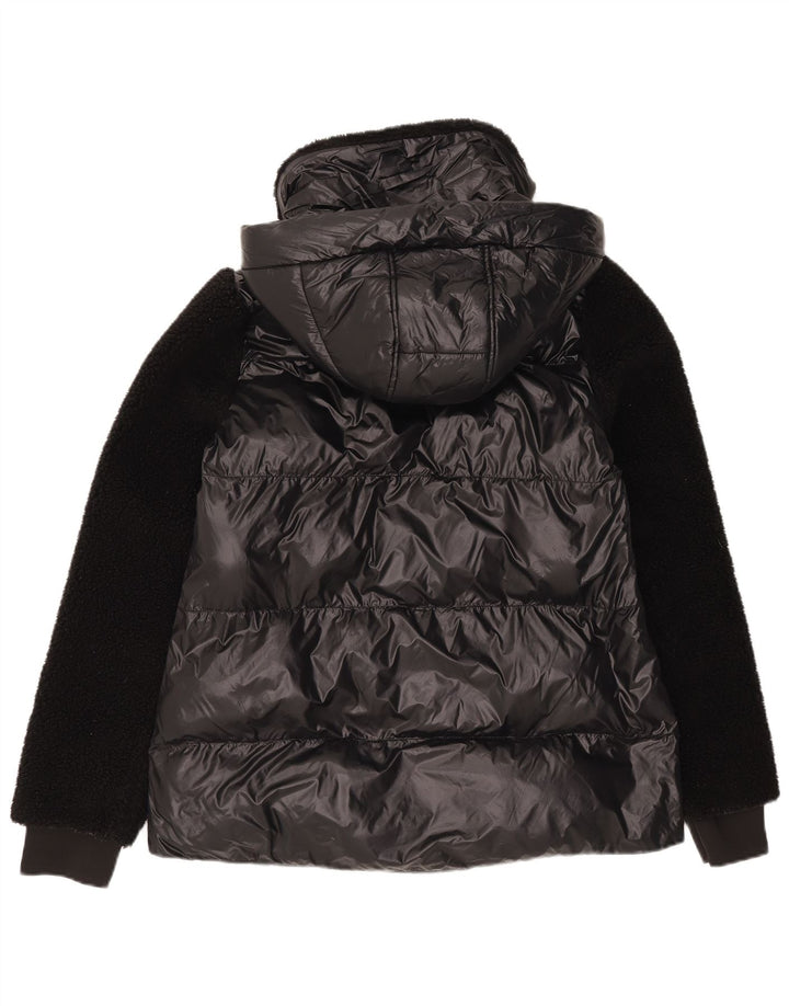 Michael Kors Chaqueta acolchada con capucha para mujer UK 14 Medium Black Nylon
