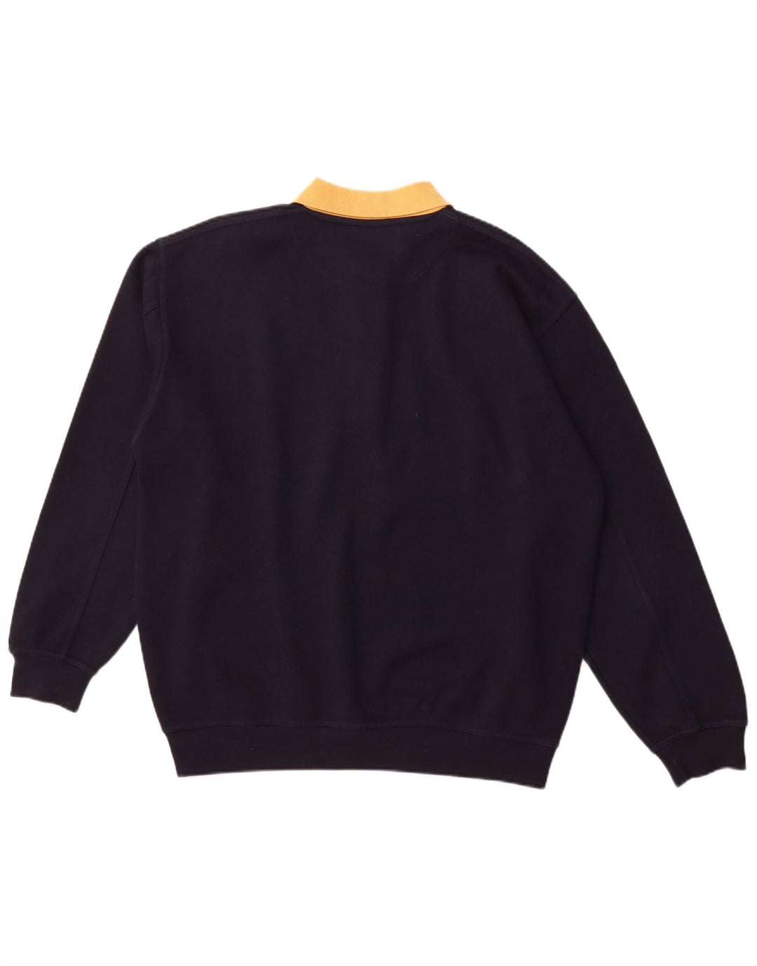 MCFORSUM Sudadera con cuello tipo polo para hombre Jersey grande Azul marino Poliéster