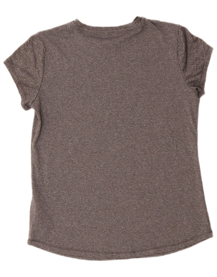 Puma Camiseta gráfica para mujer Top UK 44 Poliéster moteado gris medio