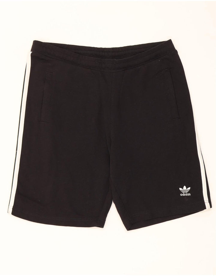 Adidas - Pantalones cortos deportivos para hombre, talla grande, algodón negro