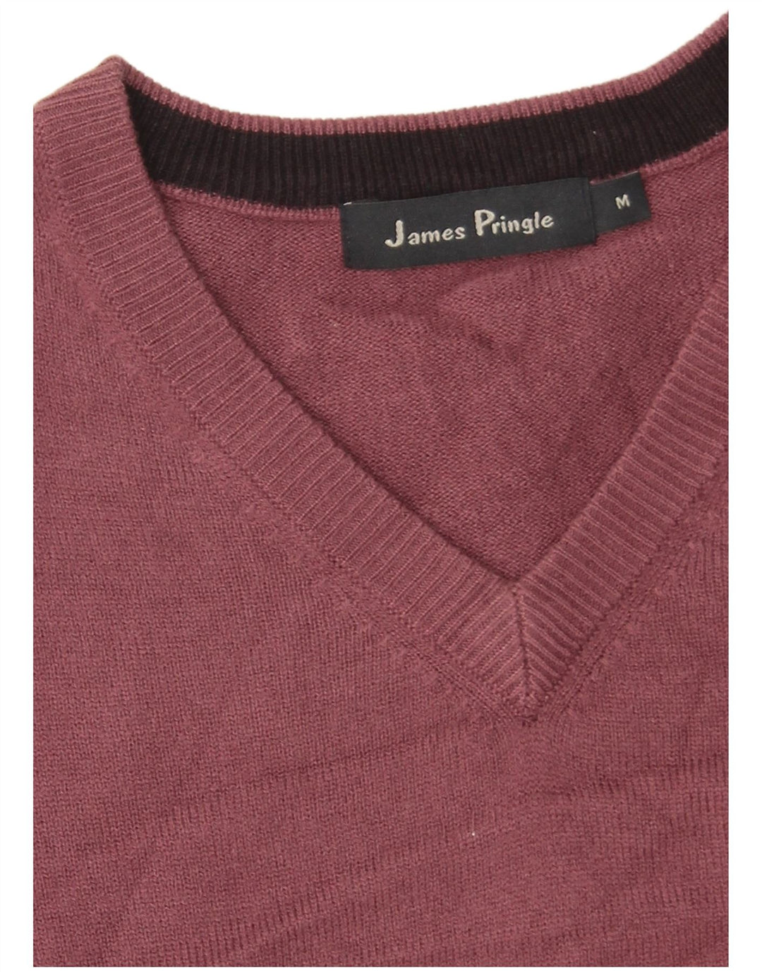 James Pringle Chaleco para hombre Camiseta sin mangas Acrílico burdeos mediano
