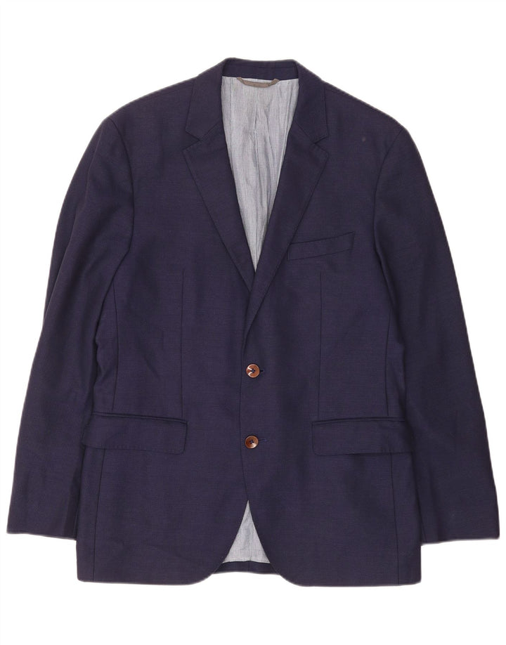 Hugo Boss Chaqueta tipo blazer de 2 botones para hombre EU 48 Mediana Lana virgen azul marino