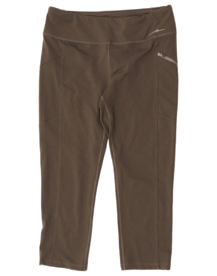 Eddie Bauer Leggings Capri para Mujer UK 12 Poliéster Verde Medio