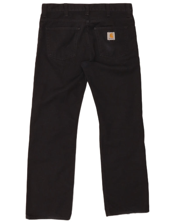 CARHARTT Vaqueros rectos para hombre W34 L32 Poliéster negro