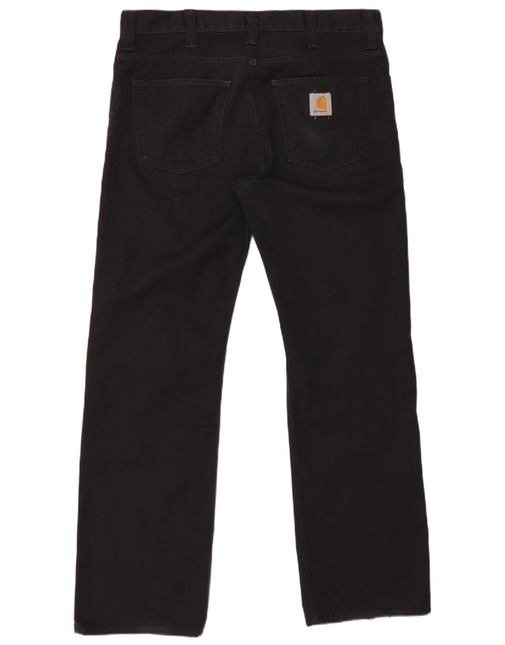 CARHARTT Vaqueros rectos para hombre W34 L32 Poliéster negro