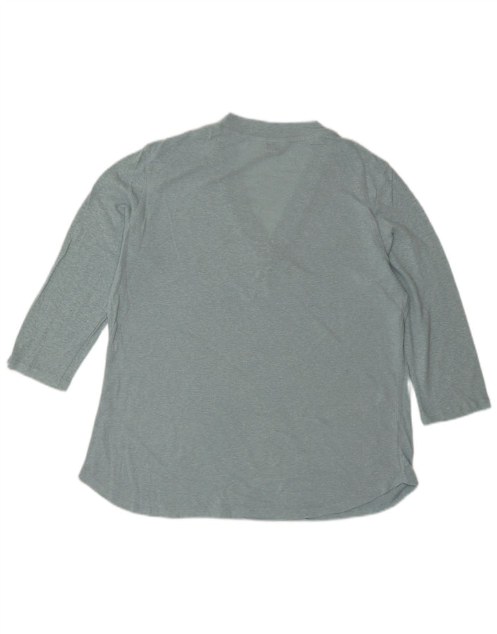 ORVIS Top extragrande para mujer manga 3/4 UK 10 Small Blue