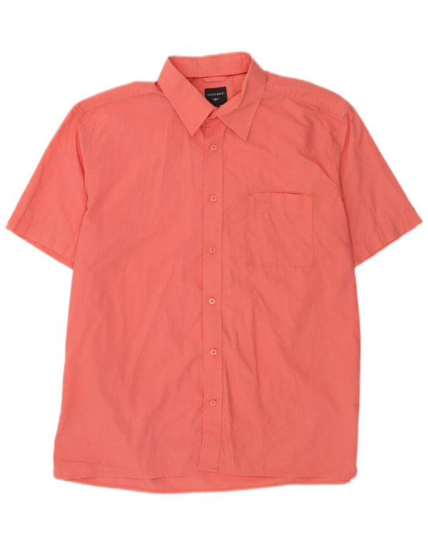 Dockers Camisa Manga Corta Hombre Talla 46/48 XL Rosa Algodón