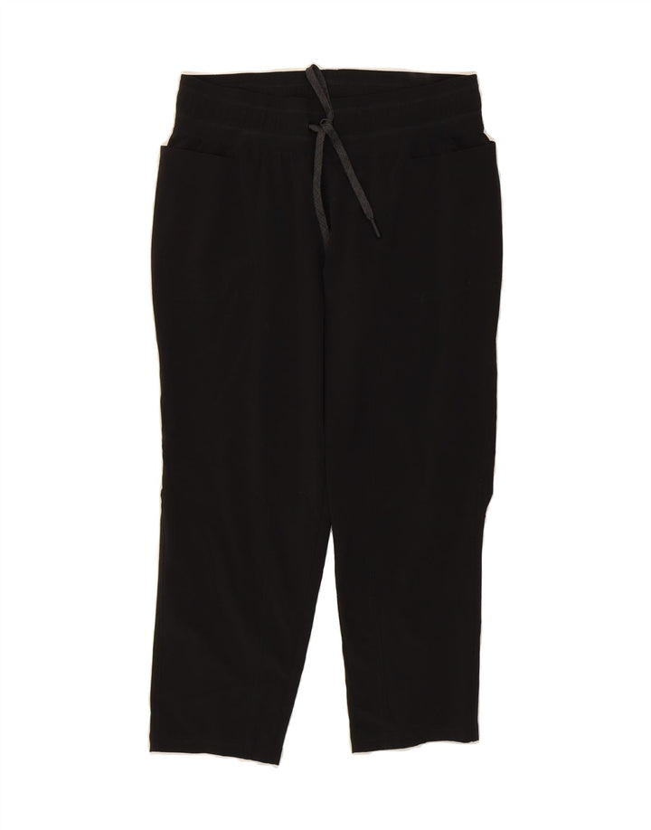 PRANA Womens Crop Tracksuit Trousers UK 10 Small Black Vintage Prana and Second-Hand Prana from Messina Hembry 