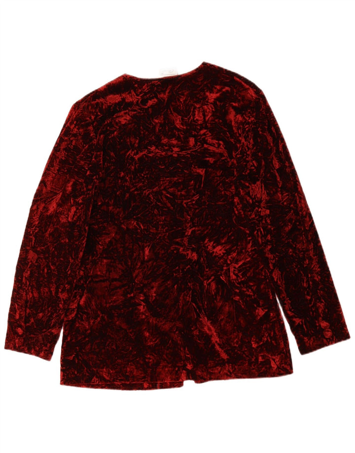Classics Chaqueta tipo blazer holgada para mujer UK 10 Small Borgoña