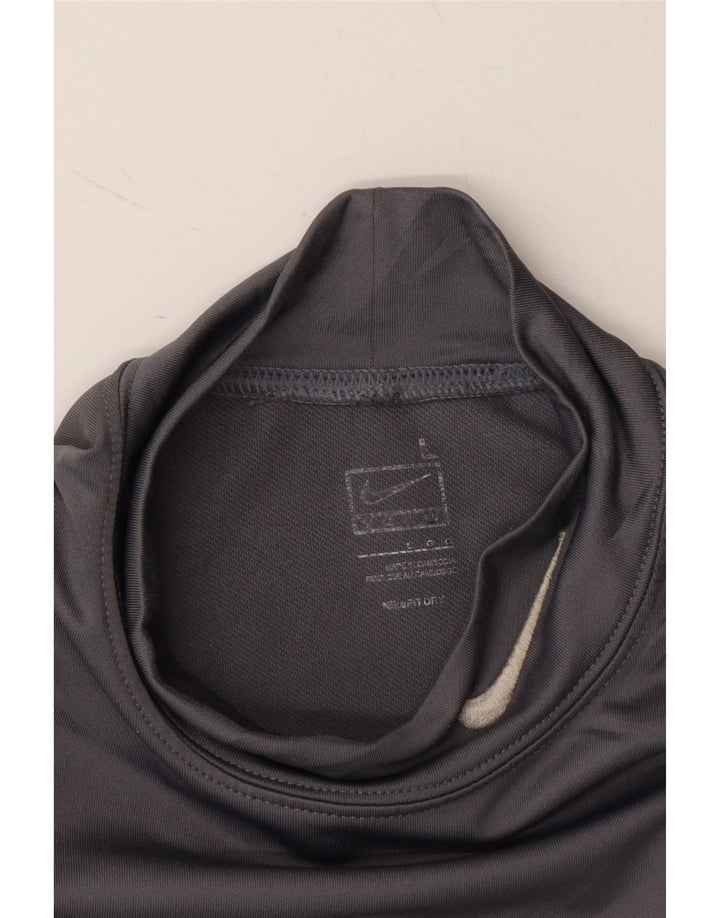 NIKE Mens Top Long Sleeve Large Grey Polyester Vintage Nike and Second-Hand Nike from Messina Hembry 