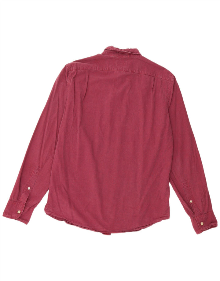 J. CREW Camisa ajustada a medida para hombre de algodón a cuadros rojos medianos