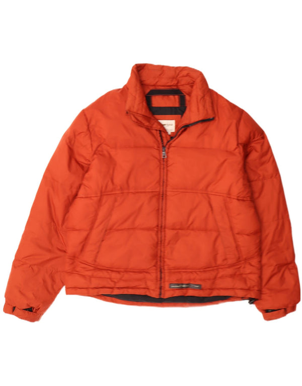 GAS Chaqueta Acolchada Básica Con Capucha Hombre UK 2XL Naranja Poliamida