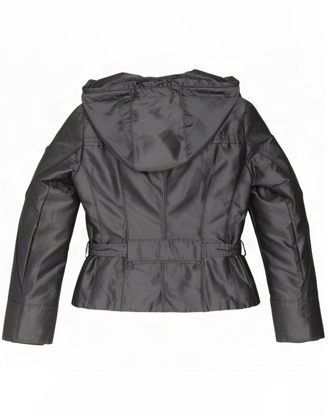 PEUTEREY Chaqueta cortavientos con capucha para mujer UK 18 XL Poliéster plateado