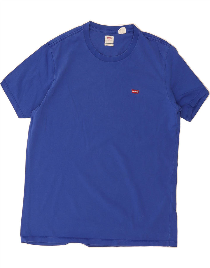 LEVI'S Mens Standard Fit T-Shirt Top Large Blue Cotton Vintage Levi's and Second-Hand Levi's from Messina Hembry 