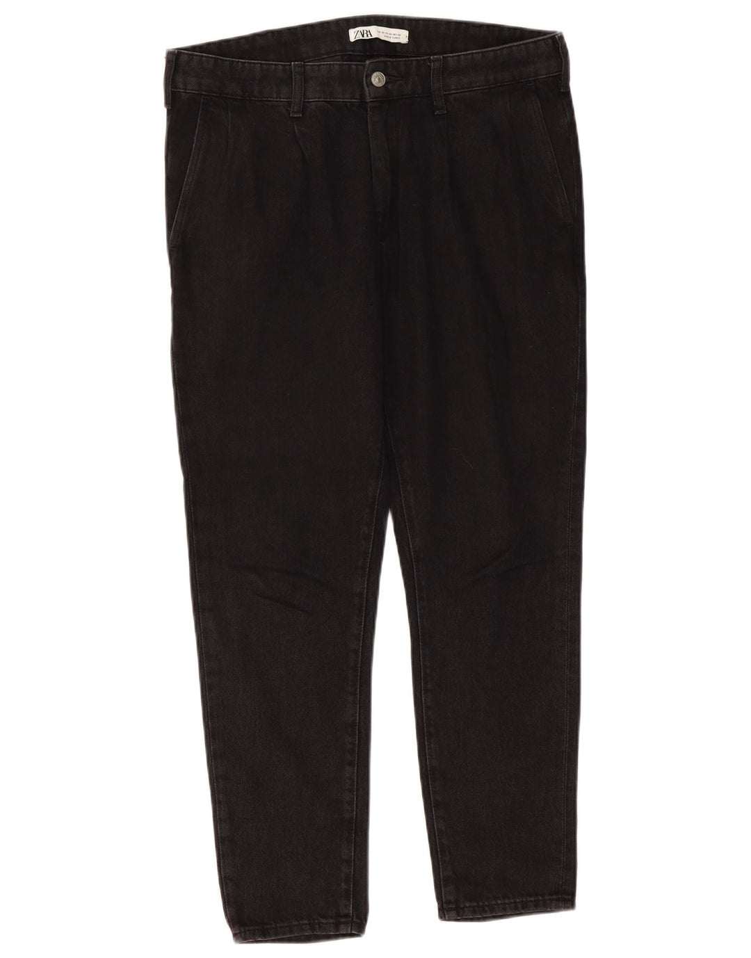 ZARA Vaqueros ajustados para hombre EU 42 Large W32 L27 Algodón negro