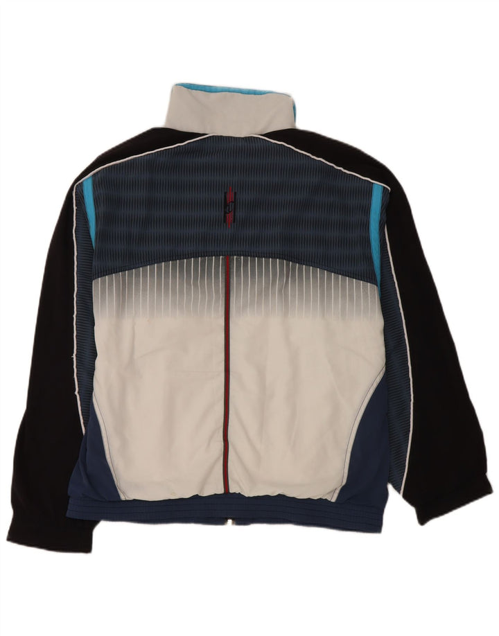 LOTTO Chaqueta de chándal para hombre ES 36/38 Small Blanco Colorblock Poliéster