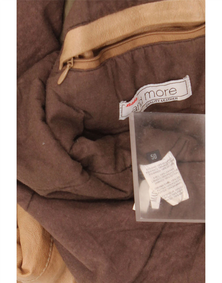 Bata Chaqueta de cuero con capucha para hombre IT 50 Cuero beige grande