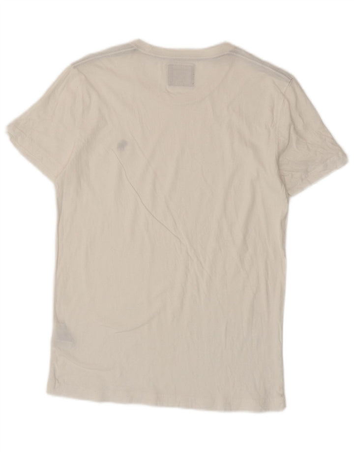 ABERCROMBIE & FITCH Camiseta Hombre Top XS Blanco Algodón