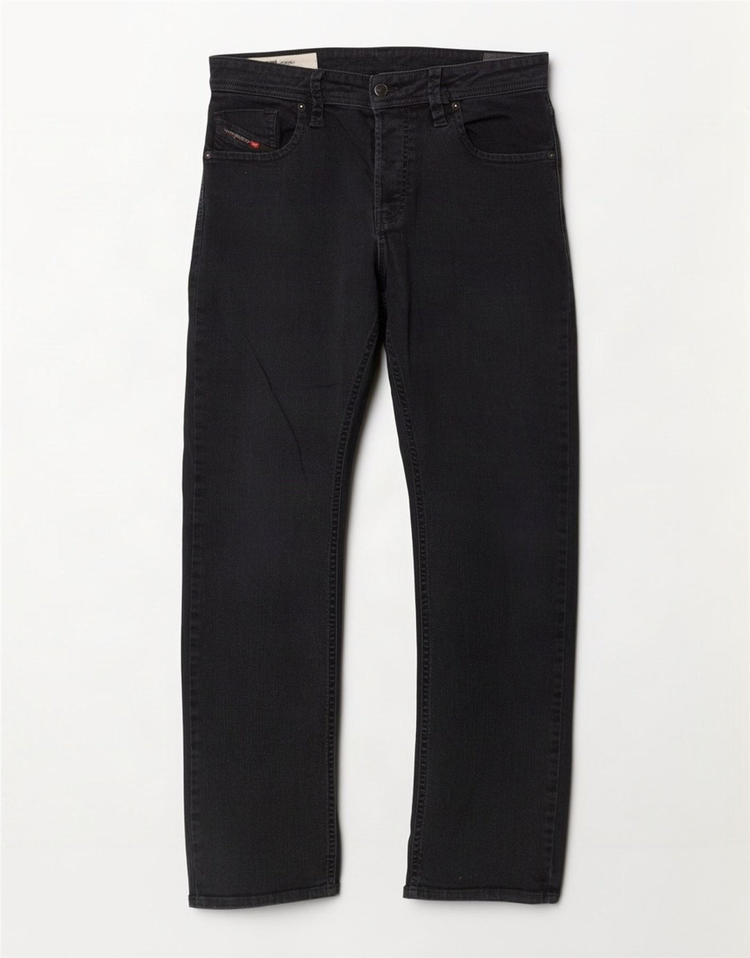Diesel Vaqueros Rectos Para Hombre W34 L31 Algodón Negro