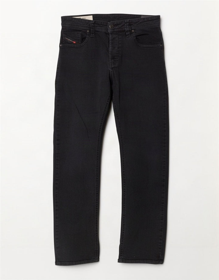 Diesel Vaqueros Rectos Para Hombre W34 L31 Algodón Negro