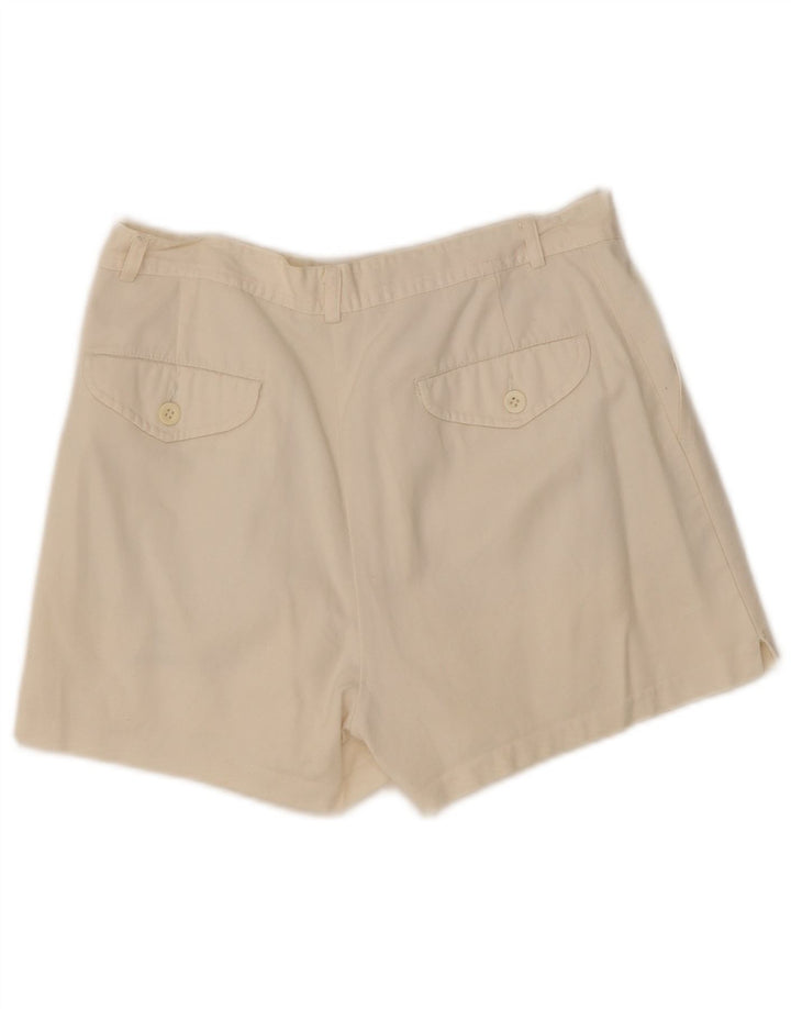 Sergio Tacchini Pantalones cortos chinos para hombre IT 46 Small W28 Blanco