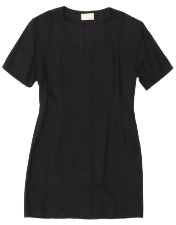 Colección Vestido camisero para mujer UK 42 Medium Viscosa negra