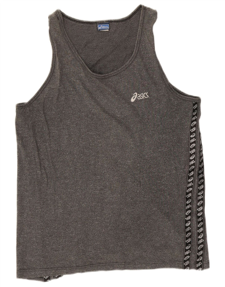 Asics Hombre Graphic Vest Top XL Algodón moteado gris