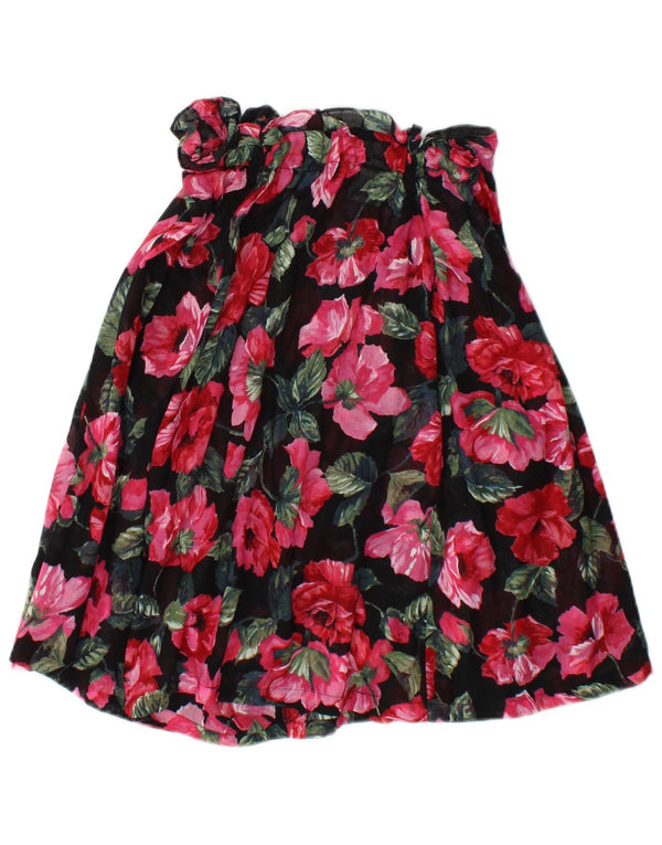 Mexx Falda Acampanada para Mujer EU 36 Small W26 Algodón Floral Negro